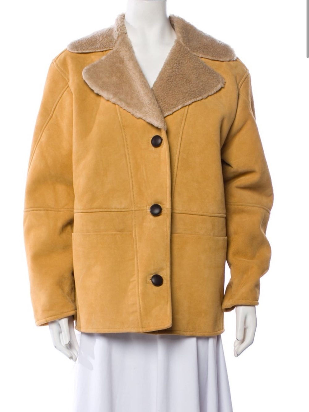 Reformation Suede Shearling Coat